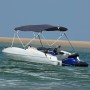 Toldo bimini 4 arcos con paredes laterales 243x(230-244)x137 cm de , Cubiertas para almacenamiento de barcas - Ref: Foro24-94...