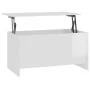 Mesa de centro contrachapada blanco brillo 102x55,5x52,5 cm de vidaXL, Mesas de centro - Ref: Foro24-809671, Precio: 60,15 €,...
