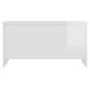 Mesa de centro contrachapada blanco brillo 102x55,5x52,5 cm de vidaXL, Mesas de centro - Ref: Foro24-809671, Precio: 60,15 €,...