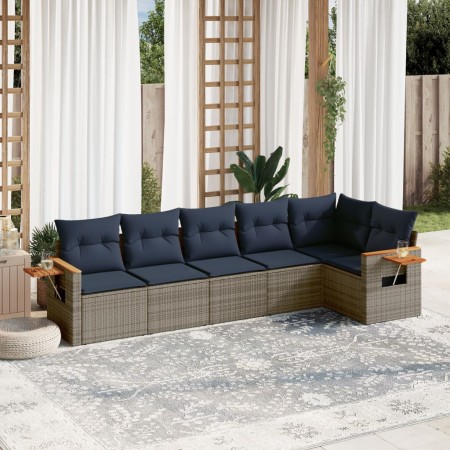 Set de sofás de jardín 6 pzas con cojines ratán sintético gris | Foro24.es | Tu tienda online para hogar, jardín y más Foro24.es