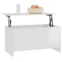 Mesa de centro contrachapada blanco brillo 102x55,5x52,5 cm de vidaXL, Mesas de centro - Ref: Foro24-809671, Precio: 60,15 €,...