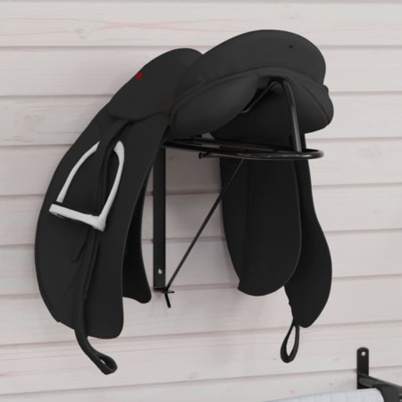 Soporte de silla montura de pared plegable hierro negro | Foro24.es | Tu tienda online para hogar, jardín y más Foro24.es