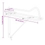 Soporte de silla montura de pared plegable hierro negro | Foro24.es | Tu tienda online para hogar, jardín y más Foro24.es