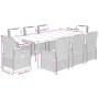 Set comedor jardín 9 pzas y cojines ratán sintético gris de , Conjuntos de jardín - Ref: Foro24-3262860, Precio: 1,00 €, Desc...