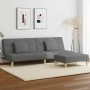 Sofá cama de 2 plazas con taburete tela gris oscuro | Foro24.es | Tu tienda online para hogar, jardín y más Foro24.es
