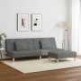 Sofá cama de 2 plazas con taburete tela gris oscuro | Foro24.es | Tu tienda online para hogar, jardín y más Foro24.es