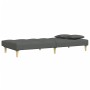 Sofá cama de 2 plazas con taburete tela gris oscuro | Foro24.es | Tu tienda online para hogar, jardín y más Foro24.es