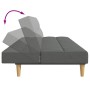 Sofá cama de 2 plazas con taburete tela gris oscuro | Foro24.es | Tu tienda online para hogar, jardín y más Foro24.es