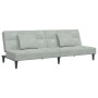 Sofá cama de 2 plazas con taburete terciopelo gris claro de , Sofás - Ref: Foro24-3258110, Precio: 311,76 €, Descuento: %