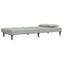 Sofá cama de 2 plazas con taburete terciopelo gris claro de , Sofás - Ref: Foro24-3258110, Precio: 311,76 €, Descuento: %