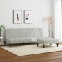 Sofá cama de 2 plazas con taburete terciopelo gris claro de , Sofás - Ref: Foro24-3258127, Precio: 302,34 €, Descuento: -5%%
