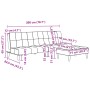 Sofá cama de 2 plazas con taburete terciopelo gris claro de , Sofás - Ref: Foro24-3258127, Precio: 302,34 €, Descuento: -5%%