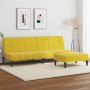 Sofá cama de 2 plazas con taburete terciopelo amarillo | Foro24.es | Tu tienda online para hogar, jardín y más Foro24.es