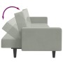 Sofá cama de 2 plazas con taburete terciopelo gris claro | Foro24.es | Tu tienda online para hogar, jardín y más Foro24.es