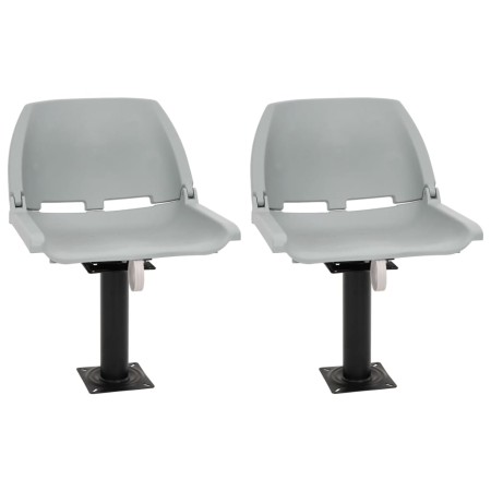 Asientos de barco 2 uds con pedestal giratorio 360° de , Embarcaciones - Ref: Foro24-3294949, Precio: 195,78 €, Descuento: %