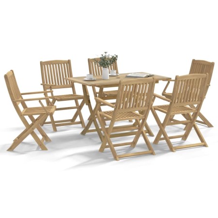 Juego de comedor para jardín 7 piezas madera maciza acacia de , Conjuntos de jardín - Ref: Foro24-3214235, Precio: 411,65 €, ...