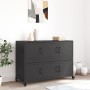 Aparador de acero negro 100,5x39x72 cm de , Aparadores - Ref: Foro24-846740, Precio: 147,26 €, Descuento: %