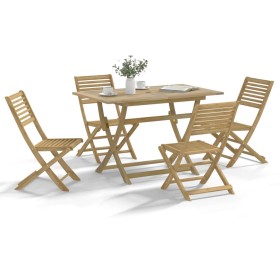 Juego de comedor de jardín 5 piezas madera maciza de acacia de , Conjuntos de jardín - Ref: Foro24-3295001, Precio: 312,40 €,...