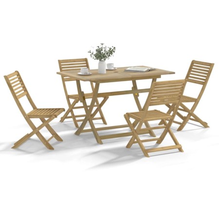 Juego de comedor de jardín 5 piezas madera maciza de acacia de , Conjuntos de jardín - Ref: Foro24-3295001, Precio: 312,40 €,...