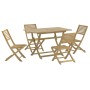 Juego de comedor de jardín 5 piezas madera maciza de acacia de , Conjuntos de jardín - Ref: Foro24-3295001, Precio: 312,40 €,...