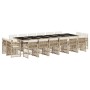 Set comedor de jardín 17 pzas con cojines ratán sintético beige | Foro24.es | Tu tienda online para hogar, jardín y más Foro24.es