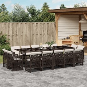Comprar Set comedor de jardín y cojines 15 pzas