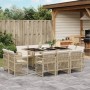 Set comedor de jardín 11 pzas con cojines ratán sintético beige | Foro24.es | Tu tienda online para hogar, jardín y más Foro24.es