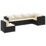 Set muebles de jardín 6 piezas y cojines ratán sintético negro de , Conjuntos de jardín - Ref: Foro24-3308168, Precio: 507,60...