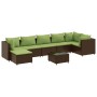 Set sofás de jardín 8 piezas y cojines ratán sintético marrón de , Conjuntos de jardín - Ref: Foro24-3308238, Precio: 569,85 ...