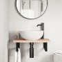 Estante de lavabo de pared de acero y madera maciza de haya de , Tocadores de baño - Ref: Foro24-3302357, Precio: 71,72 €, De...