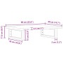 Estante de lavabo de pared de acero y madera maciza de haya de , Tocadores de baño - Ref: Foro24-3302357, Precio: 71,72 €, De...