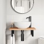 Estante de lavabo de pared de acero y madera maciza de haya de , Tocadores de baño - Ref: Foro24-3302369, Precio: 70,37 €, De...