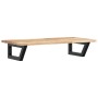 Estante de lavabo de pared acero y madera maciza de acacia de , Tocadores de baño - Ref: Foro24-3302671, Precio: 71,10 €, Des...
