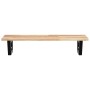Estante de lavabo de pared acero y madera maciza de acacia de , Tocadores de baño - Ref: Foro24-3302671, Precio: 71,10 €, Des...