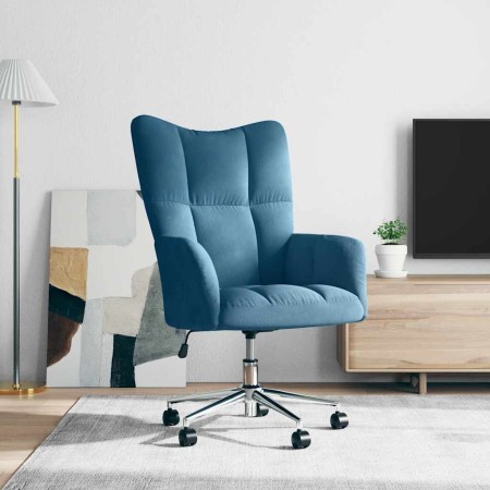 Sillón de relax de terciopelo azul en Sillones | Comprar online en Foru.es