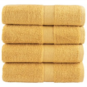 Comprar Toallas SOLUND 4 unidades dorado 30x30 cm
