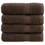 Toallas de mano SOLUND 4 unidades marrón 50x100 cm 600 gsm | Foro24.es | Tu tienda online para hogar, jardín y más Foro24.es