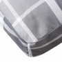 Cojín para sofá de palets de tela a cuadros gris 120x40x12 cm | Foro24.es | Tu tienda online para hogar, jardín y más Foro24.es