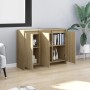 Aparador de madera contrachapada roble Sonoma 102x33x75 cm de vidaXL, Aparadores - Ref: Foro24-809776, Precio: 108,16 €, Desc...
