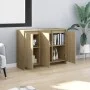 Aparador de madera contrachapada roble Sonoma 102x33x75 cm de vidaXL, Aparadores - Ref: Foro24-809776, Precio: 106,25 €, Desc...