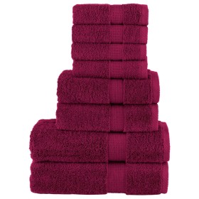 Juego de toallas premium SOLUND 8 unidades burdeos 600 gsm de , Toallas - Ref: Foro24-137539, Precio: 56,12 €, Descuento: %