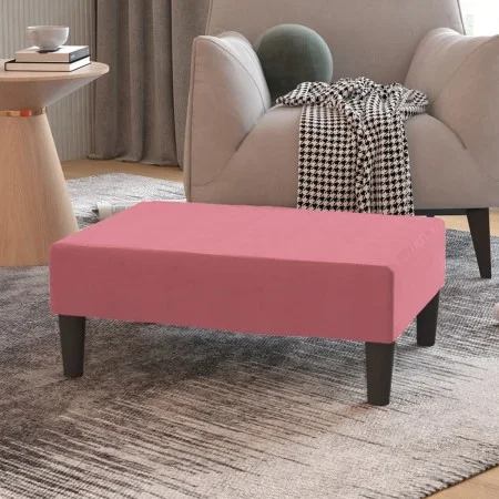 Reposapiés de terciopelo rosa 78x56x32 cm de vidaXL, Otomanas - Ref: Foro24-337691, Precio: 55,74 €, Descuento: %