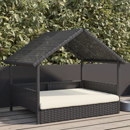 Caseta para perros con cojín ratán sintético de , Casetas para perros - Ref: Foro24-366391, Precio: 87,37 €, Descuento: %