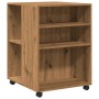 Mesa auxiliar con ruedas madera ingeniería artisian 55x60x78 cm de , Armarios archivadores - Ref: Foro24-853163, Precio: 97,7...