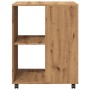 Mesa auxiliar con ruedas madera ingeniería artisian 55x60x78 cm de , Armarios archivadores - Ref: Foro24-853163, Precio: 97,7...