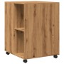 Mesa auxiliar con ruedas madera ingeniería artisian 55x60x78 cm de , Armarios archivadores - Ref: Foro24-853163, Precio: 97,7...