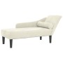 Sofá diván con cojines terciopelo crema de , Divanes - Ref: Foro24-4007595, Precio: 167,61 €, Descuento: %