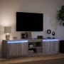 Mueble de TV con LED madera ingeniería gris Sonoma 180x34x50 cm de , Muebles TV - Ref: Foro24-3307917, Precio: 161,15 €, Desc...