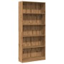 Estantería de madera de ingeniería roble artesanal 80x24x176 cm de , Librerías y estanterías - Ref: Foro24-857861, Precio: 91...
