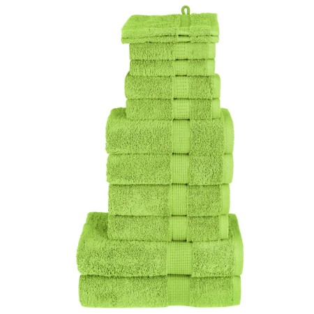 Juego de toallas premium SOLUND 12 unidades verde 600 gsm de , Toallas - Ref: Foro24-137585, Precio: 56,45 €, Descuento: %